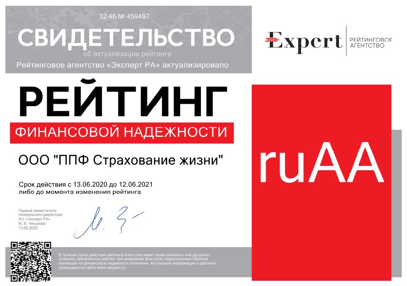 Компании PPF Страхование жизни подтвердили высокий рейтинг финансовой надежности